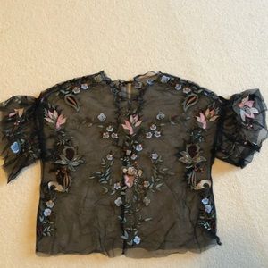 Zara Mesh Top